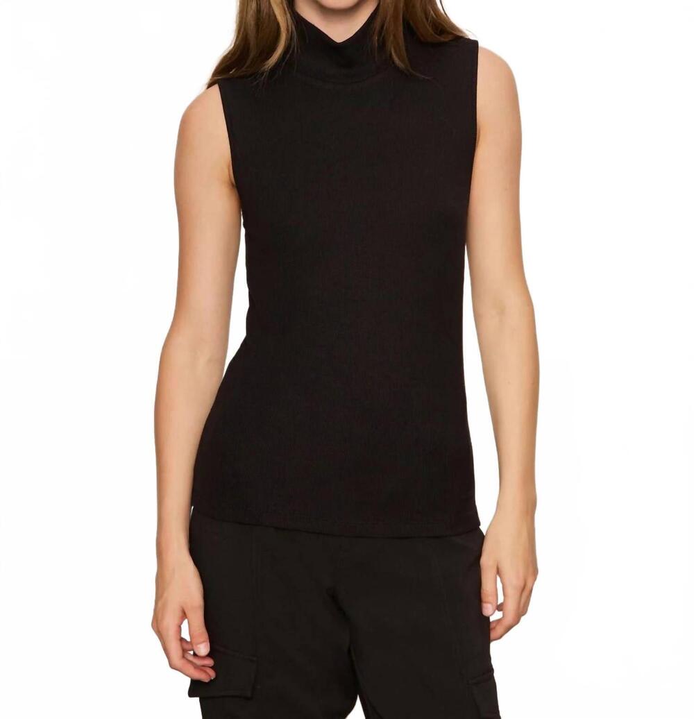NEW SANCTUARY essential mock neck top in black